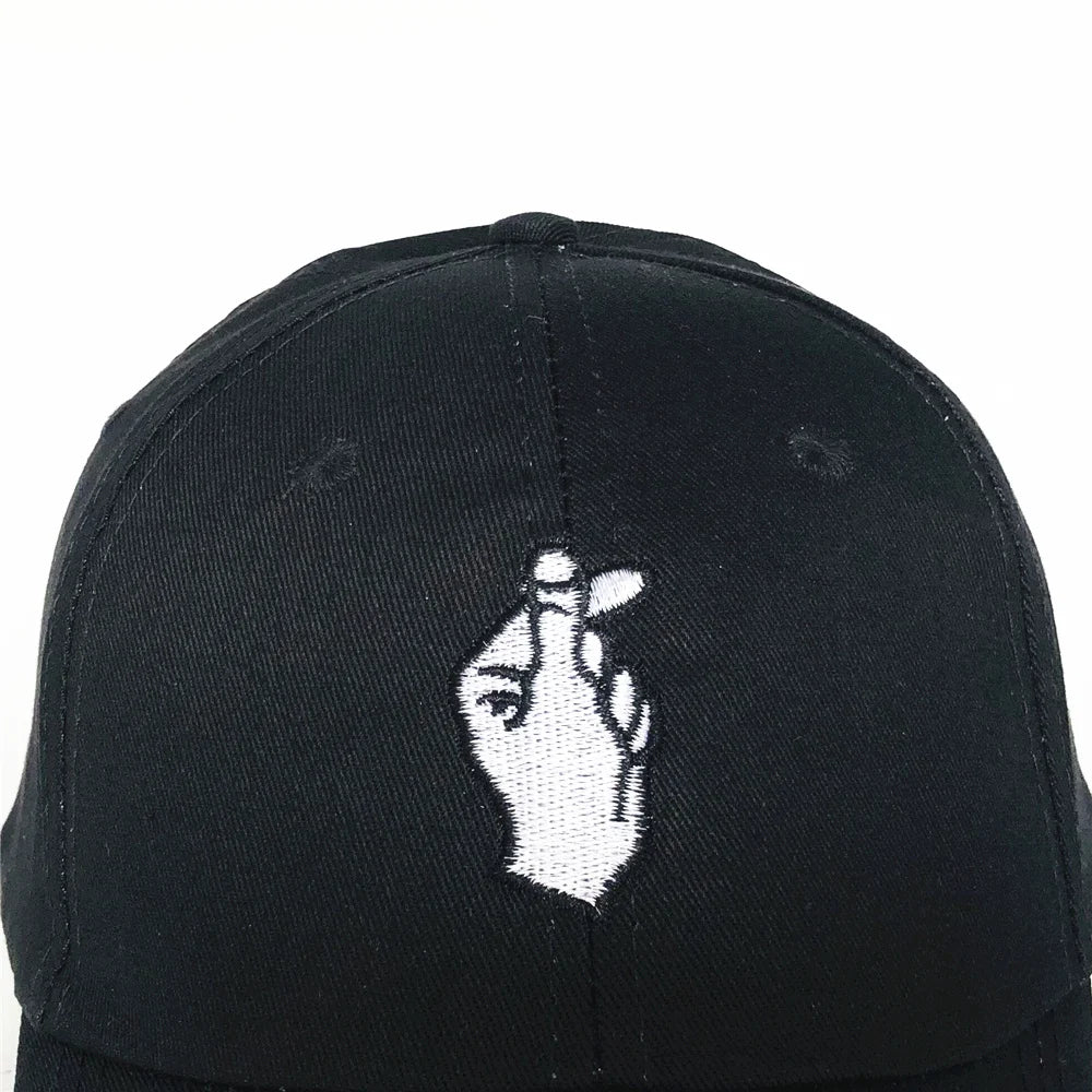 Fashion Cotton  Hand Rose Love Gestures Finger  Hats Baseball Caps for Men Women