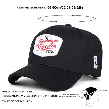 Unisex AMERICAN ROOSTER Letter Embroidery Baseball Caps Outdoor Adjustable Casual Hats Sunscreen Hat