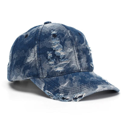 New American Style Ripped Denim Baseball Cap