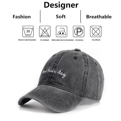 Fashion Letter Embroidery Wash Baseball Caps