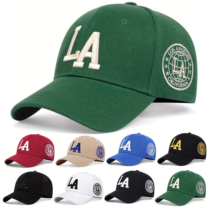 Unisex LA Letter Embroidery Snapback Baseball Caps Spring And Autumn Outdoor