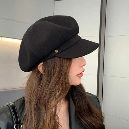 Octagonal Hat Beret Hat Y2k Korean Style