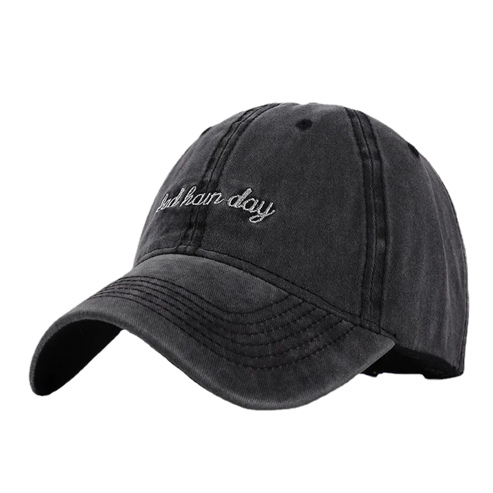 Fashion Bad Hair Day Letter Embroidery Wash Cotton Baseball Cap
