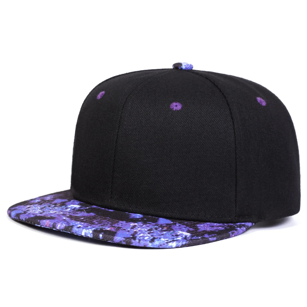 Unisex Purple Starry Sky Printing Hip-hop Hats Fashion Spring Autumn