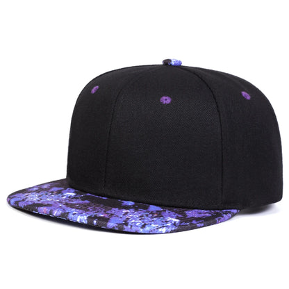 Unisex Purple Starry Sky Printing Hip-hop Hats Fashion Spring Autumn