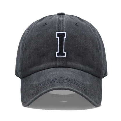Initial Letter A-Z Embroider Baseball Cap
