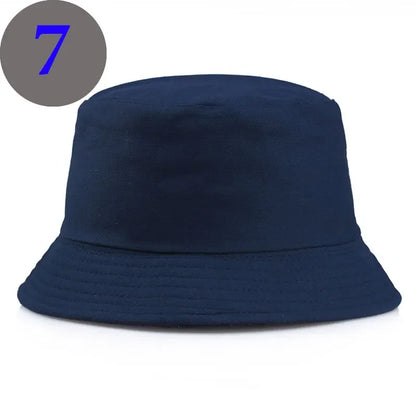 Unisexe Reversible Bucket Hats Man Women Cotton Fisherman Cap Girl Boy