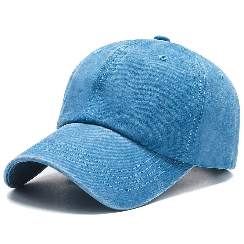 Baseball Caps Washed Cotton Women Men's Cap