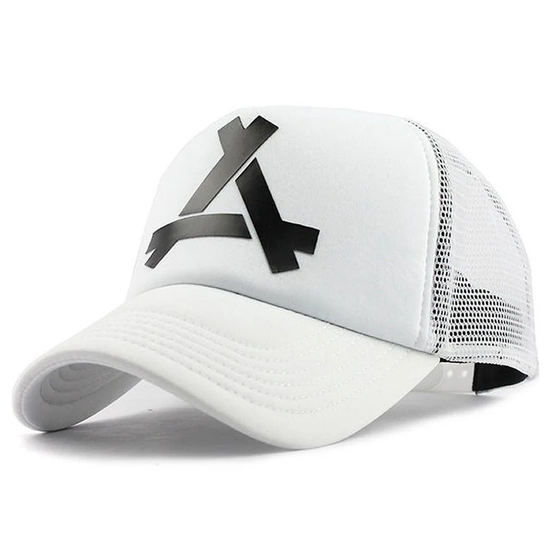 Simple and Creative Baseball Hat A Printed Mesh Hat