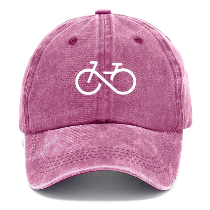 Vintage Bicycle Printed Baseball Cap with White Geometric Design for Running