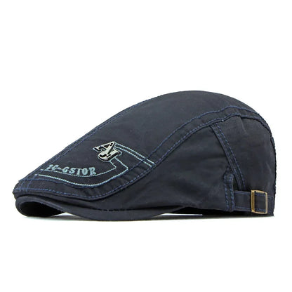 Four Seasons Cotton Letter Embroidery Newsboy Caps