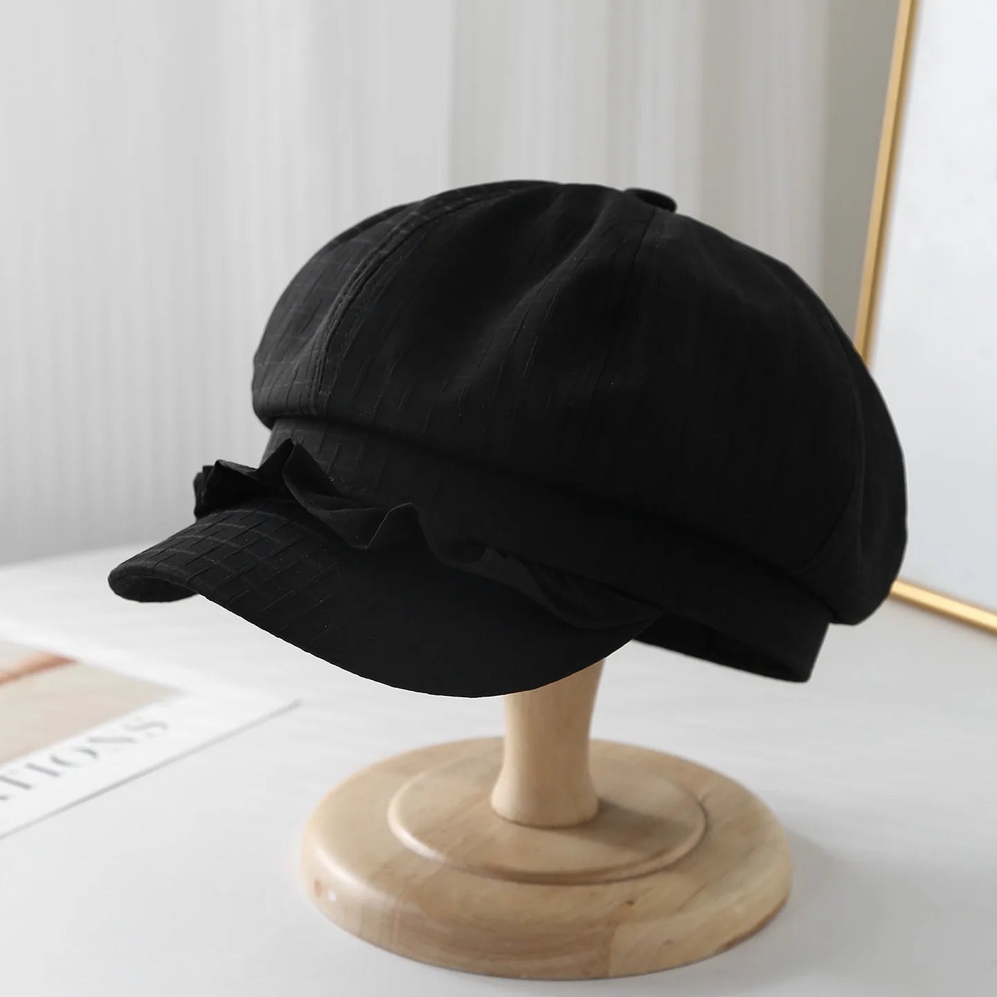 Women's Octagonal Hat Linen Breathable Cloud Hat Newsboy Cap Female