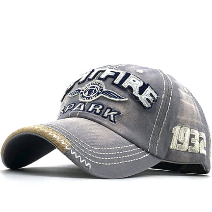 Embroidered Letter 1932 Washed Cloth Retro Style Baseball Cap