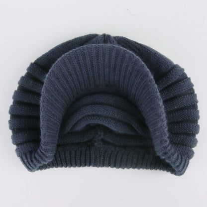 Unisex Winter Hats With Visor Warm Ski Hat Stylish Knitted Hat