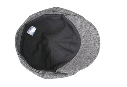 Men Street Bonnet 55% Wool Beret Sheepskin Camel/Grey Male Thin Hats