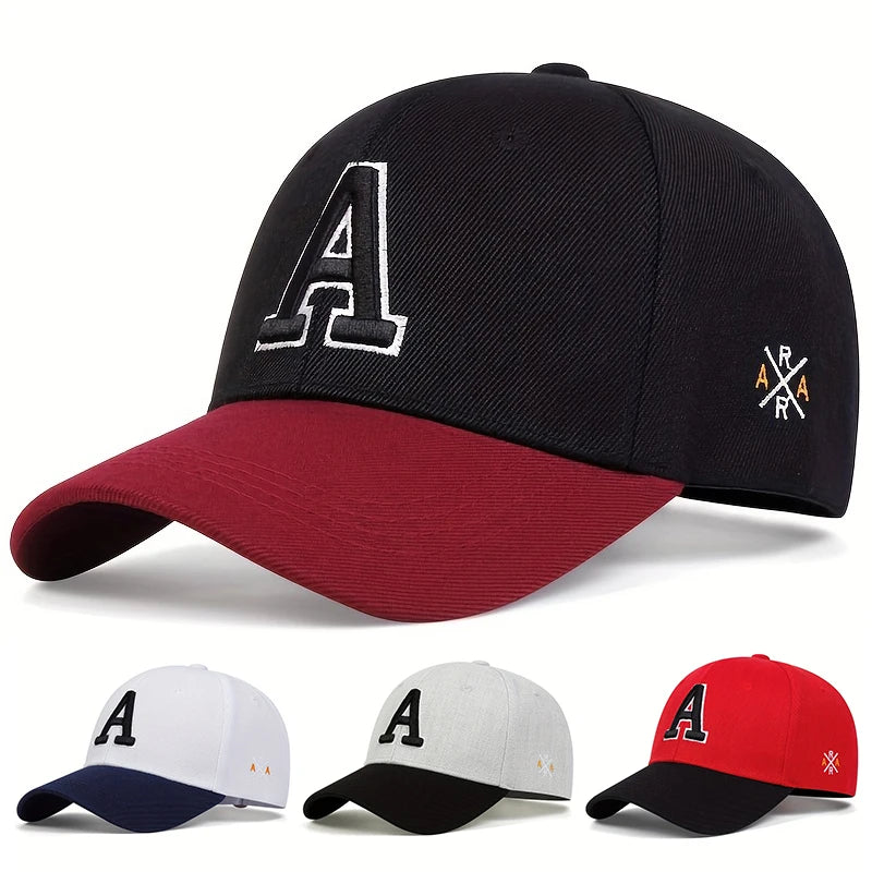 Unisex A Letter Side AR Embroidery Baseball Caps Spring And Autumn