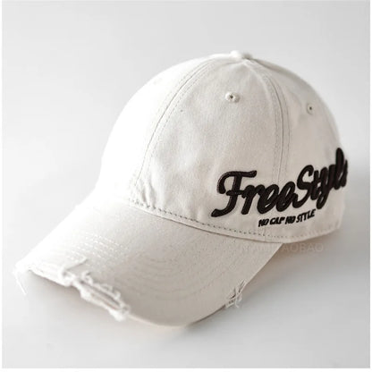 Vintage Washed Cotton Denim Unisex Baseball Cap