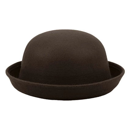 Top Cap Solid Color Women Girl Fashion Polyester Fedora Hats