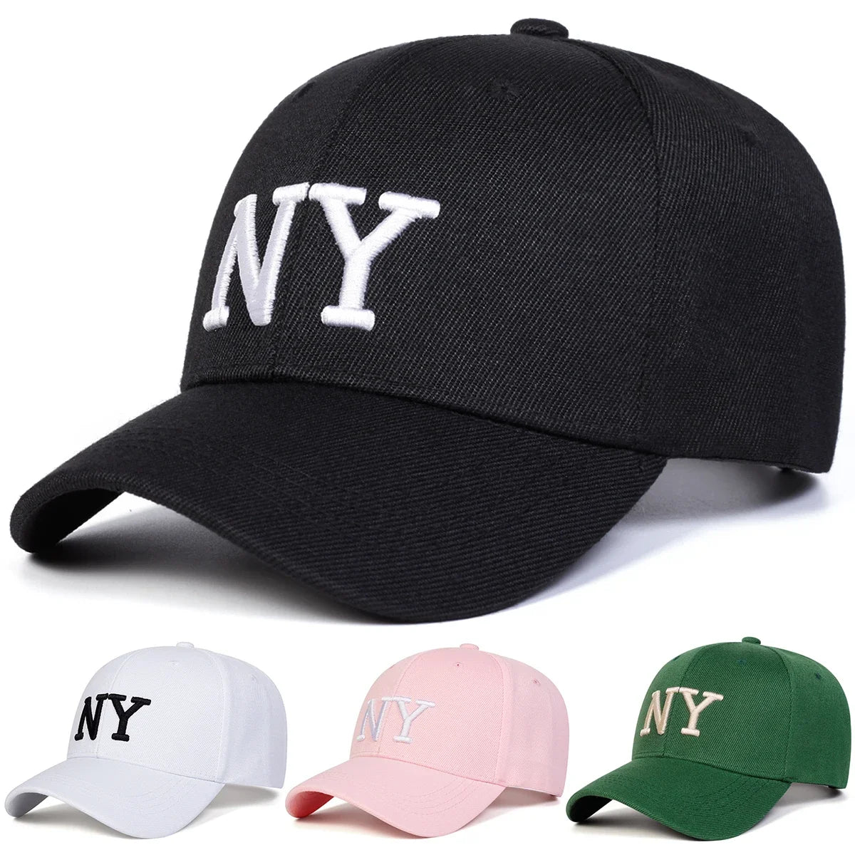 Unisex NY Letter Embroidery Baseball Caps Spring Autumn