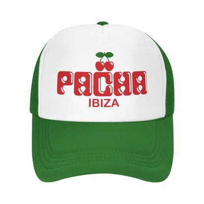 Preppy Cherry Pacha Ibiza Baseball Caps Unisex Breathable Mesh Cap Adults Summer