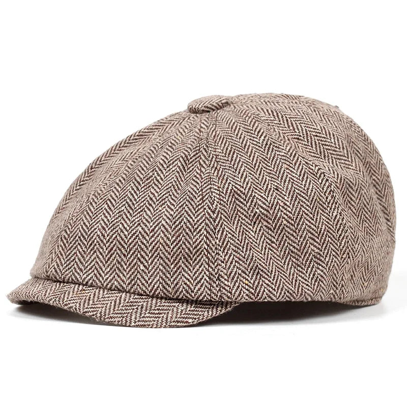 Retro Newsboy Caps Men Octagonal Hats British Painters Hats