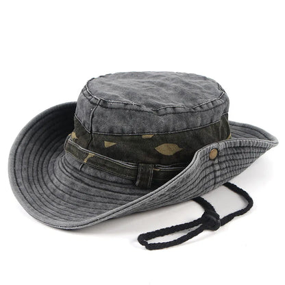 Outdoor Camo Bucket Hat Women Men Summer
