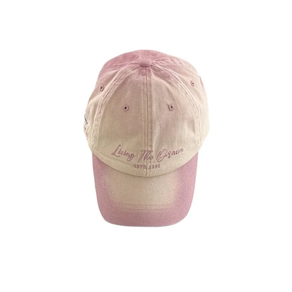 Sweet Letter Embroidery Sunscreen Hat