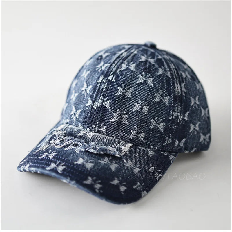 Denim Baseball Cap For Women And Men