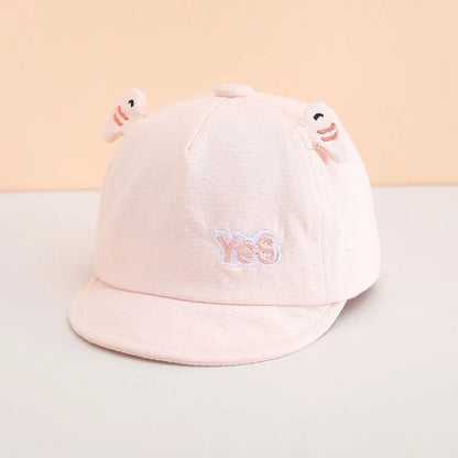 Infant Toddler Three Dimensional Small Wings YES Letter Soft Brim Baseball Cap Macaron Fresh Style