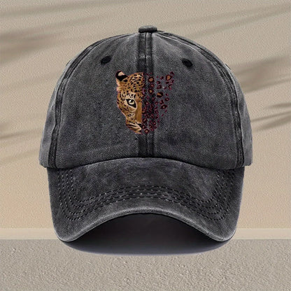 Men's Leopard Print Baseball Cap - Adjustable