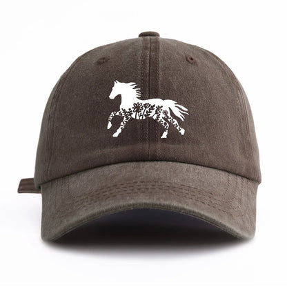2026 Printing Horse Print Washed Baseball Cap