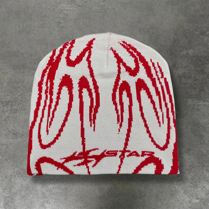 Casual Hip-Hop Street Style Striped Jacquard Pullover Hat