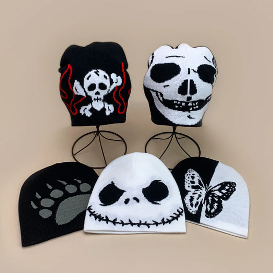 Personal Punk Skull Demon Knitted Hats