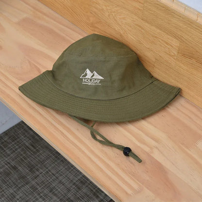 Embroidery Cotton Bucket Hat For Men Summer