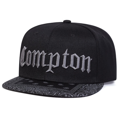 Unisex Compton Letter Embroidery Baseball Hats Spring Autumn