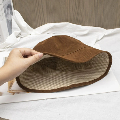 Women Autumn And Winter Suede Bucket Hats