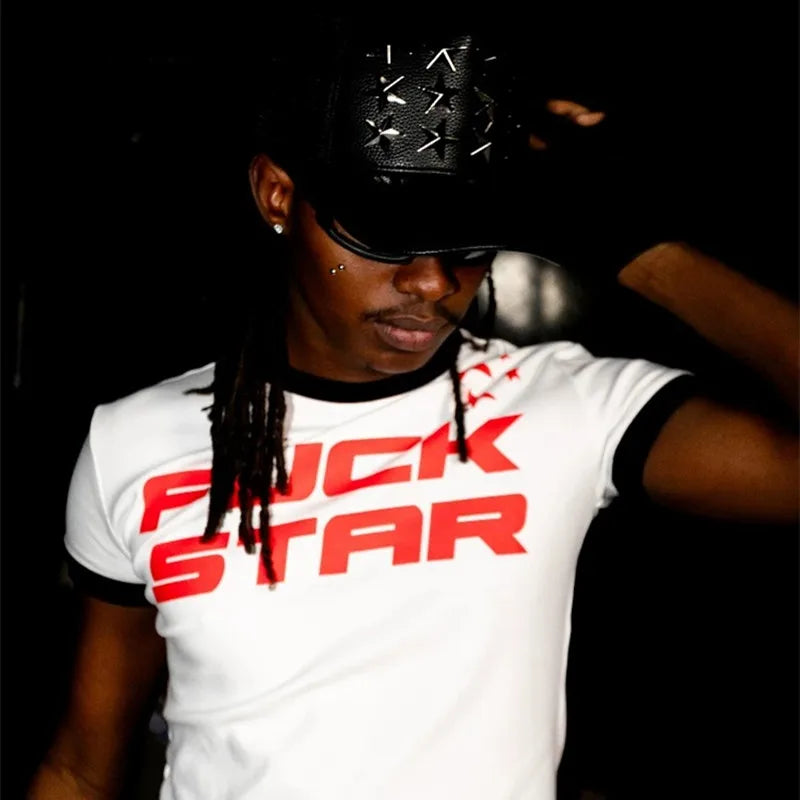 Metal Rivet Five-Pointed Star Hip Hop Punk Pu Leather Trucker Cap