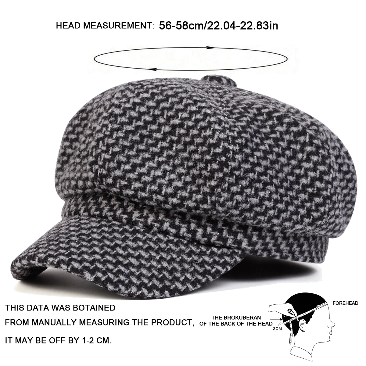 Unisex Thousand Bird Grid Personality Newsboy Hat