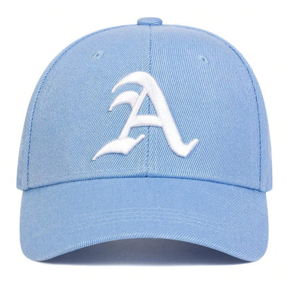 Unisex Gothic Letter A Embroidery Baseball Caps Autumn Outdoor Adjustable Casual Hats Sunscreen Hat