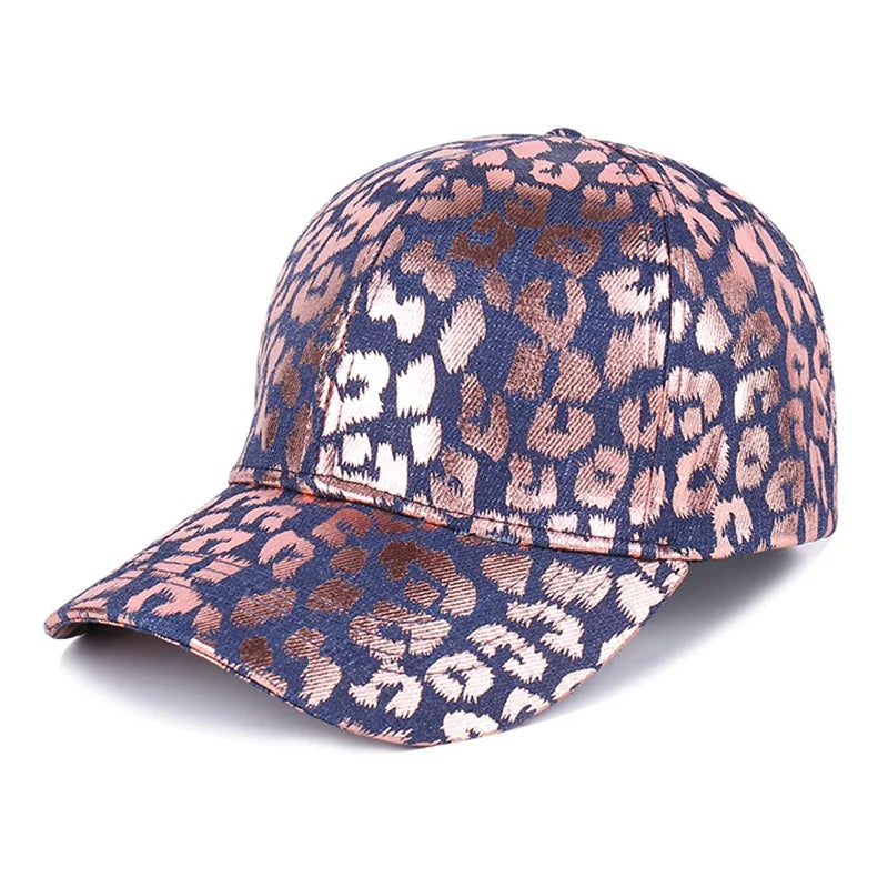 Leopard Print Plain Color Baseball Cap Breathable Sunshade Warm Couple Hat