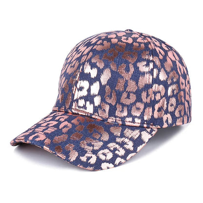 Leopard Print Plain Color Baseball Cap Breathable Sunshade Warm Couple Hat
