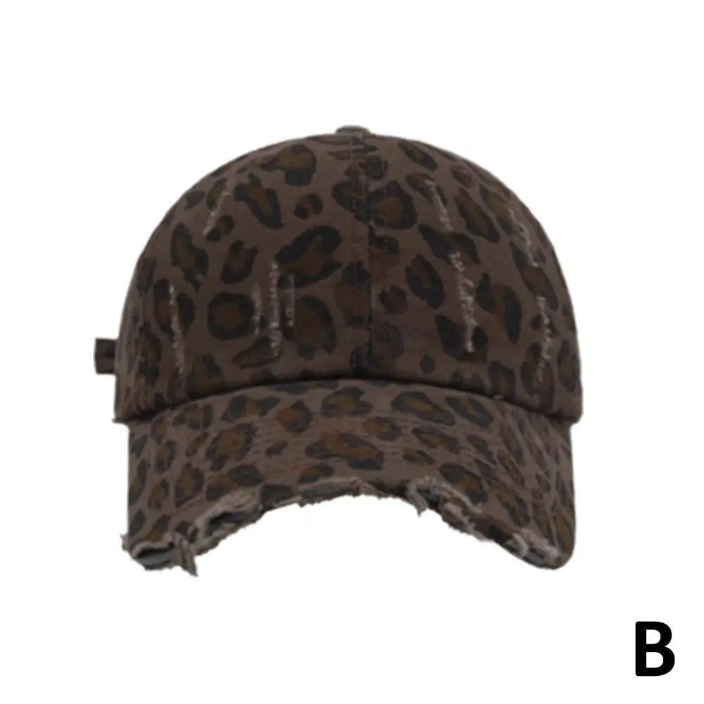 Unisex Leopard Print Baseball Caps Spring Autumn Outdoor