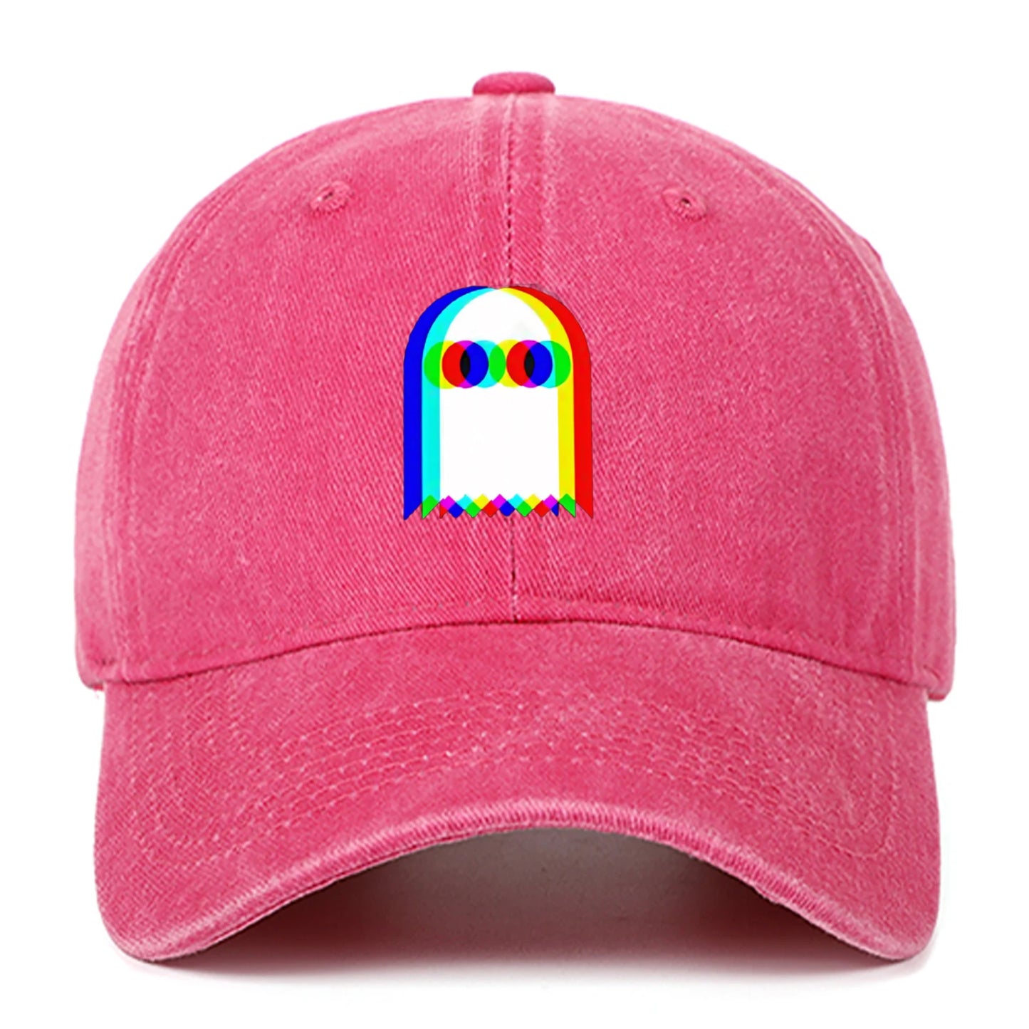 Colorful Ghost Print Baseball Cap Suitable for Daily Dressing Up and Halloween Parties