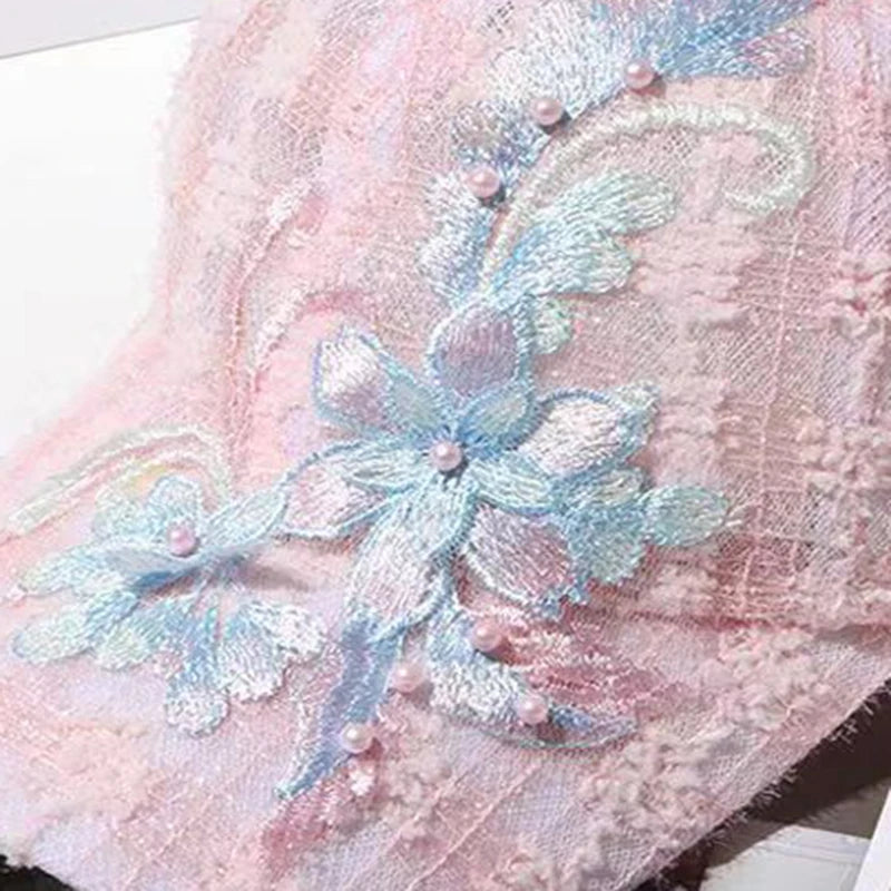 Breathable Lace Embroidered Flower Baseball Cap