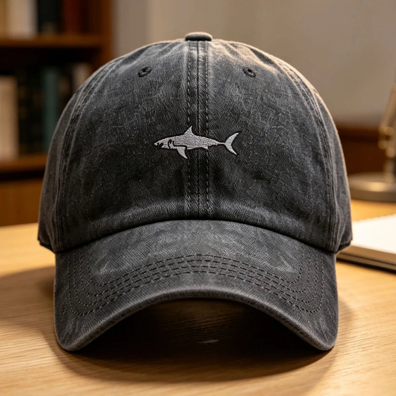 Shark Embroidery Baseball Cap For Men Women