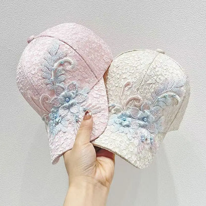 Spring And Summer Lace Appliqué Baseball Cap For Women