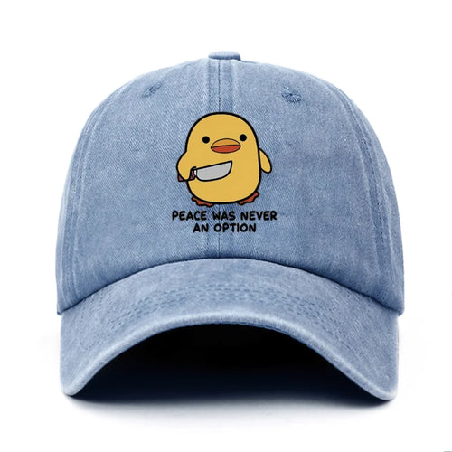 Yellow Duck Letter Printed Baseball Hat for Men and Women