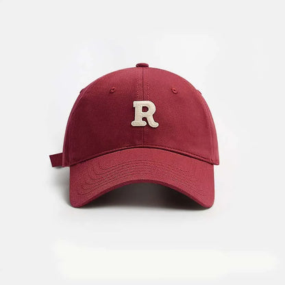 Vintage Letter Embroidered Baseball Cap Trendy Peaked Hat