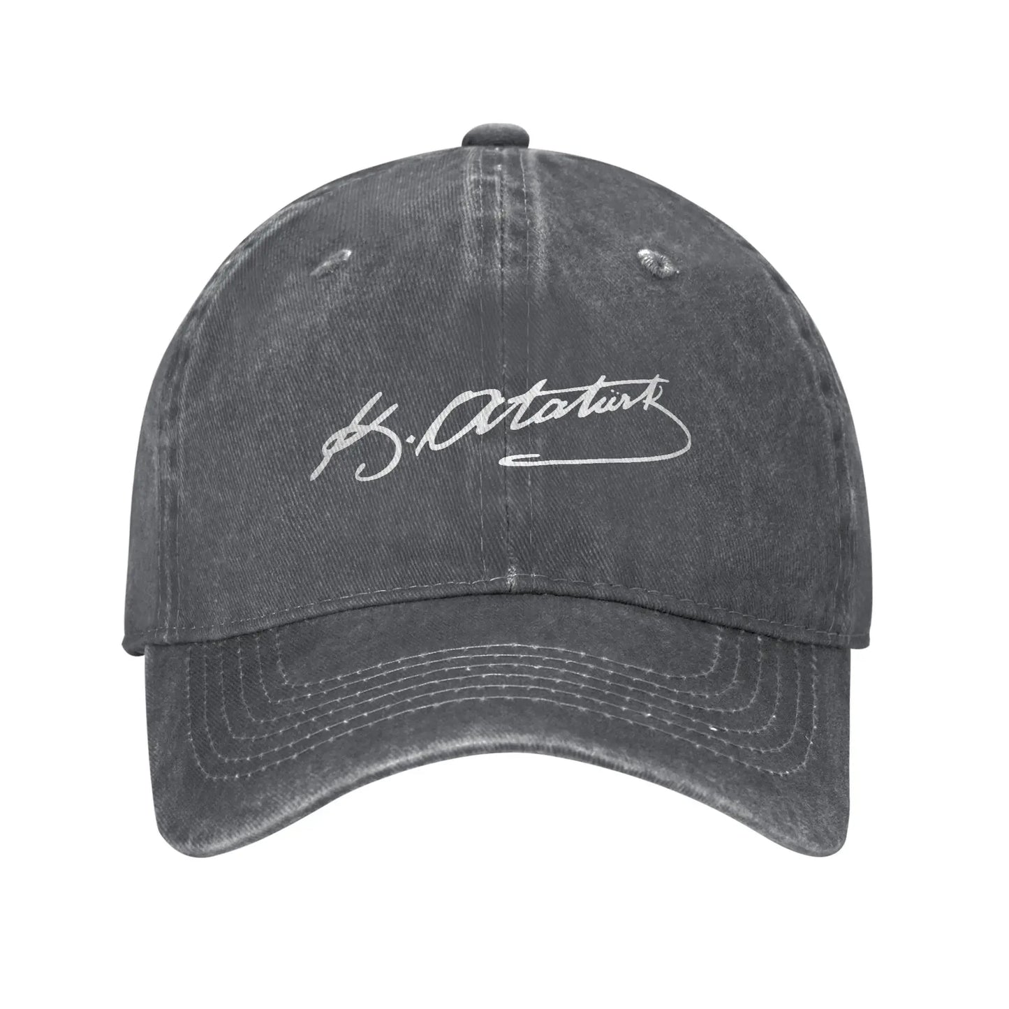 Mustafa Kemal Ataturk Signature Men Women Baseball Caps Turkey Distressed Denim Cap
