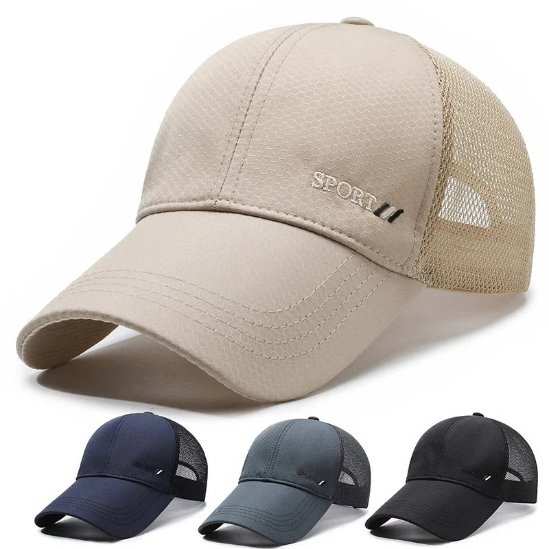 Summer Quick-drying Baseball Cap For Men Women Mesh  Breathable Cap